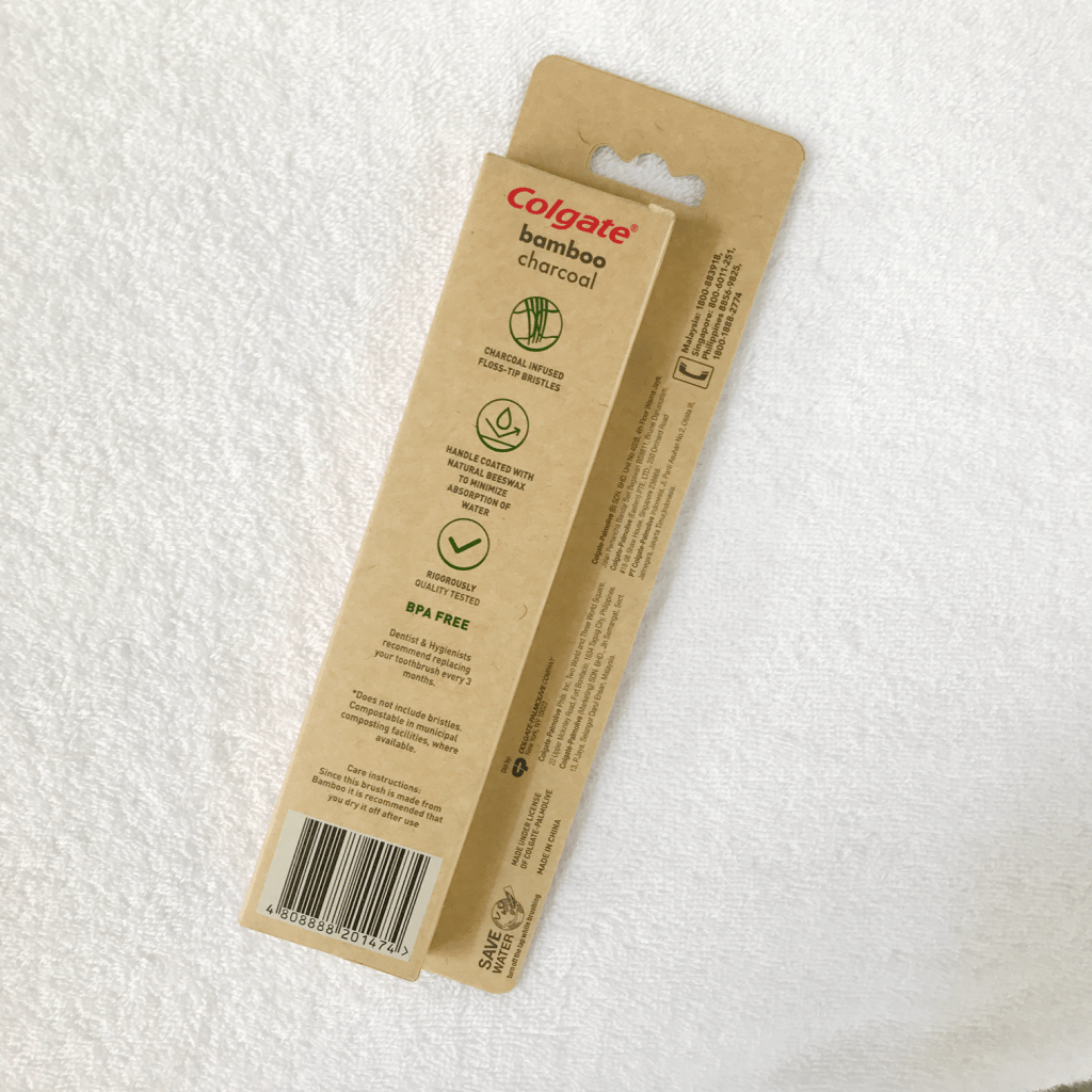 Colgate Bamboo Charcoal toothbrush packaging