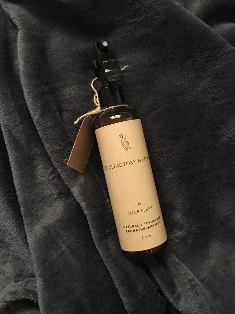 Aromatherapy Spray in a blanket