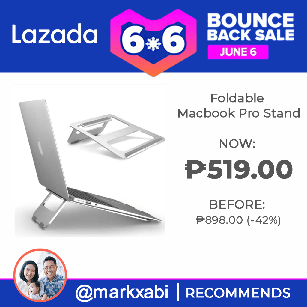 MacBook Pro Adjustable Stand at Lazada's 6.6. Bounce Back Sale