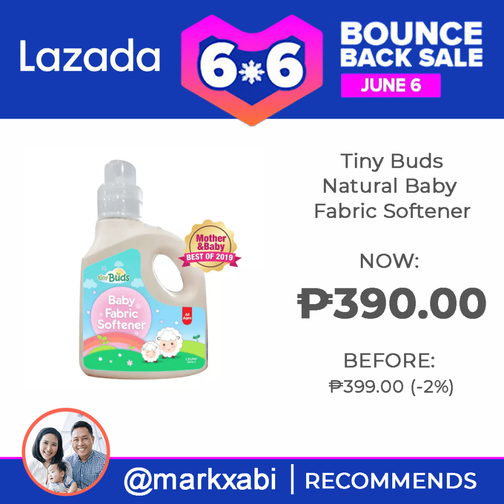 Tiny Buds Natural Baby Fabric Softener at Lazada's 6.6. Bounce Back Sale