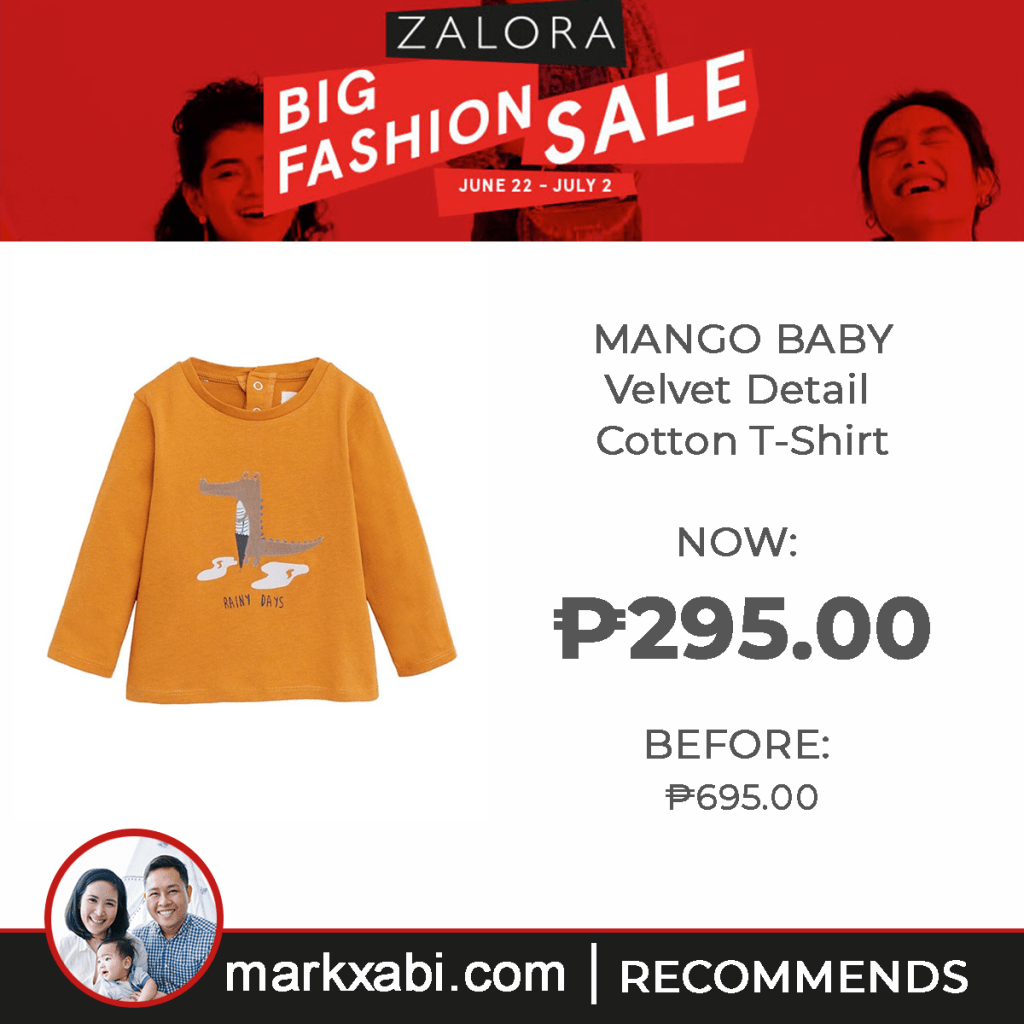 Zalora Big Fashion Sale Toddler Mustard sweater with crocodile print