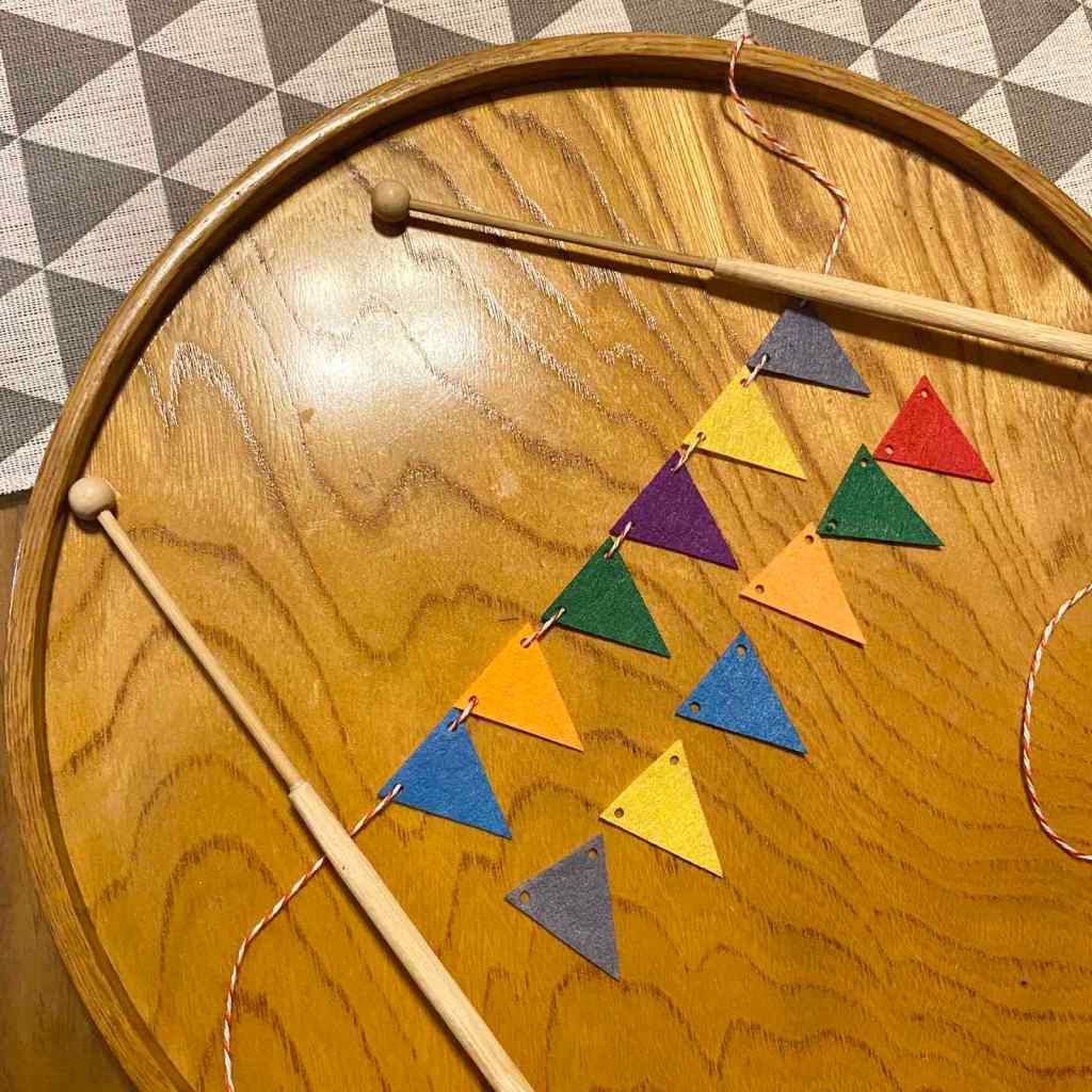 Festive banderitas cake topper