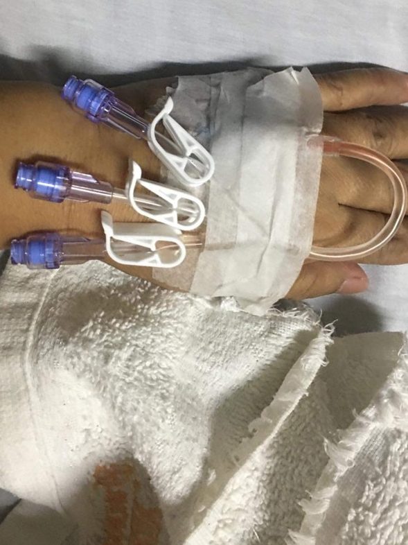 Insulin on the dextrose