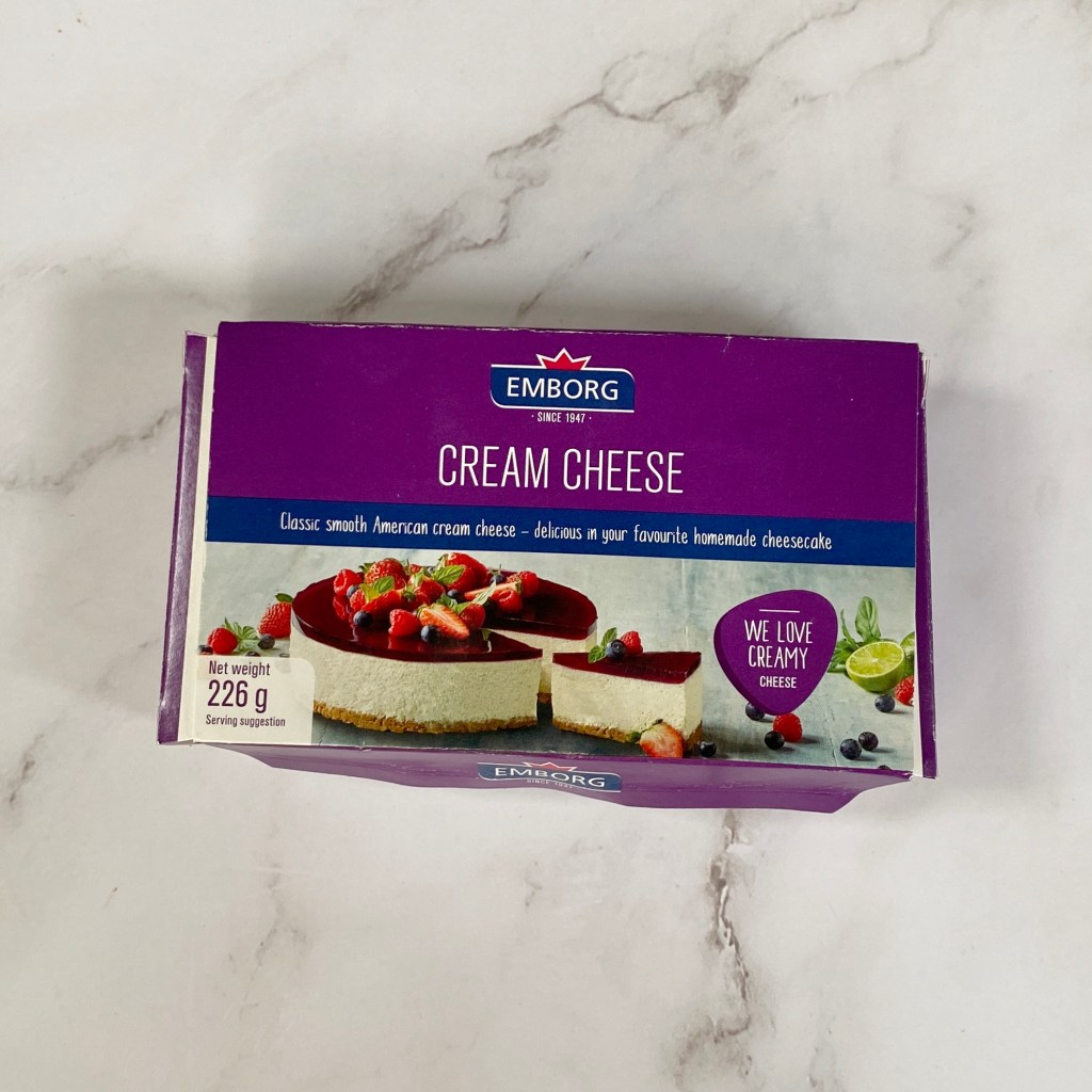 A block of Emborg Cream Cheese