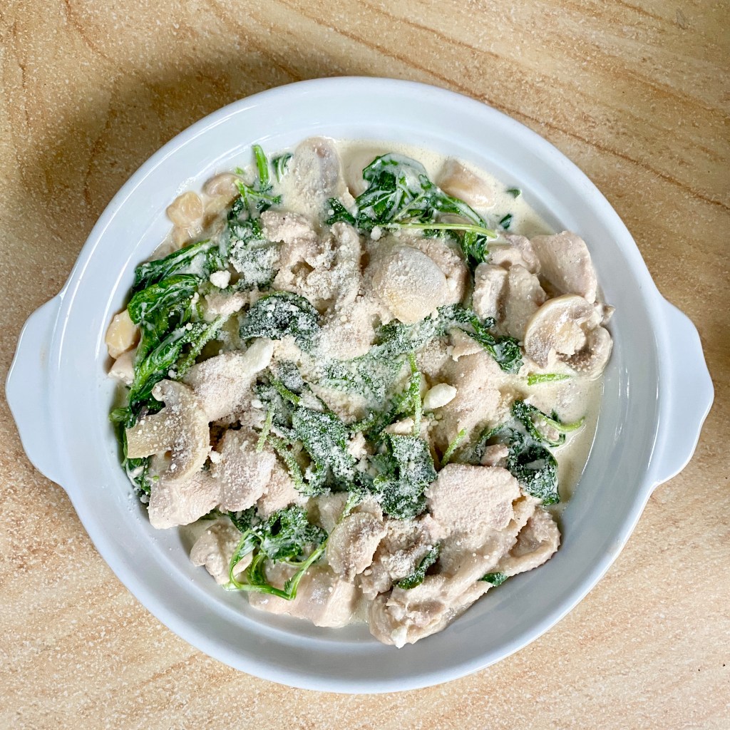 Easy recipe: Creamy chicken and spinach with parmesan cheese