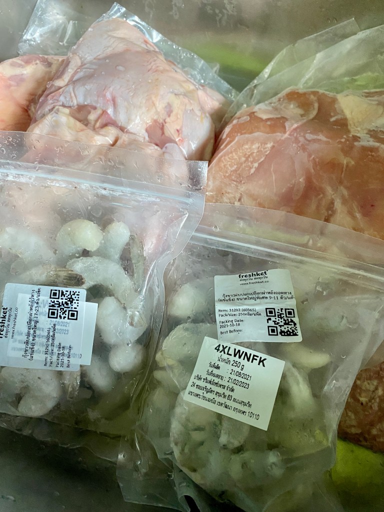 Sealed frozen meats