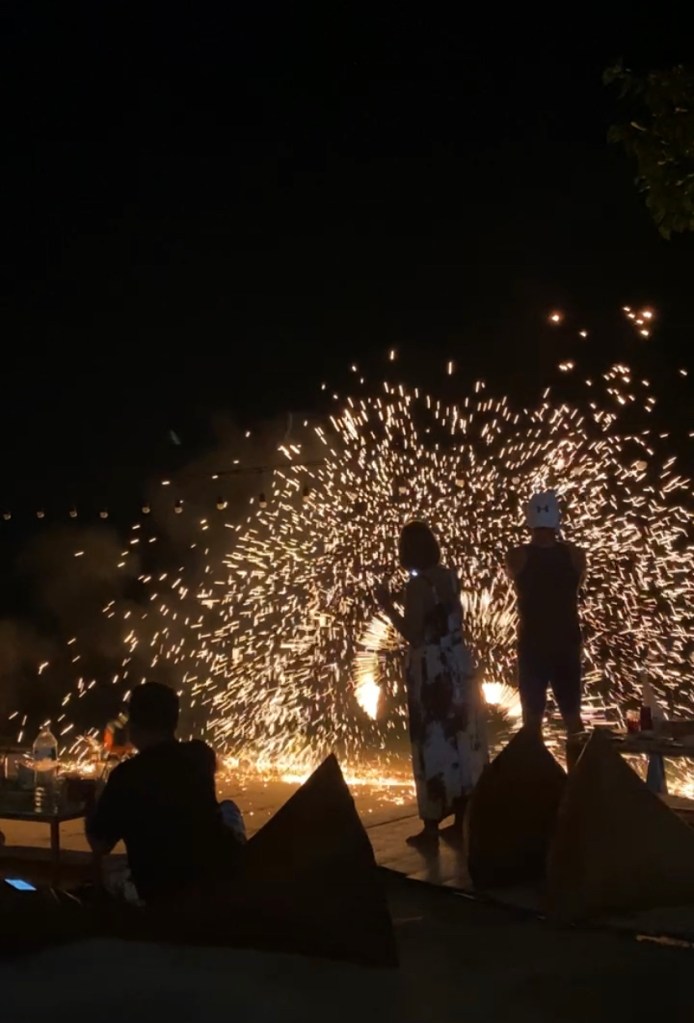 Fire show by the beach
