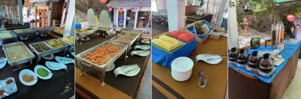 Thai beach resort breakfast buffet