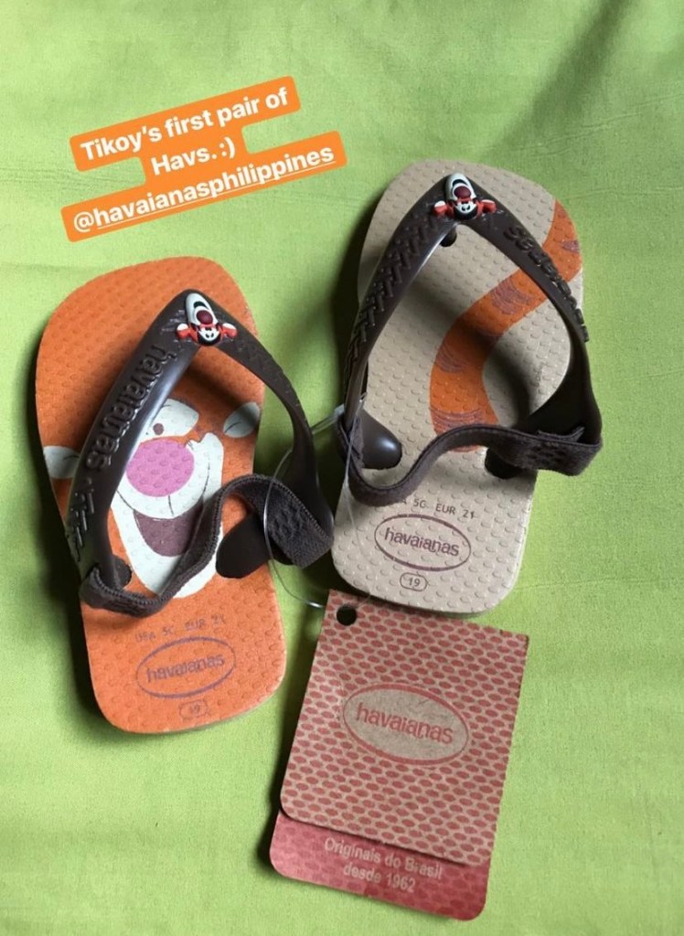 Tigger print on Havaianas Flip Flops for Babies