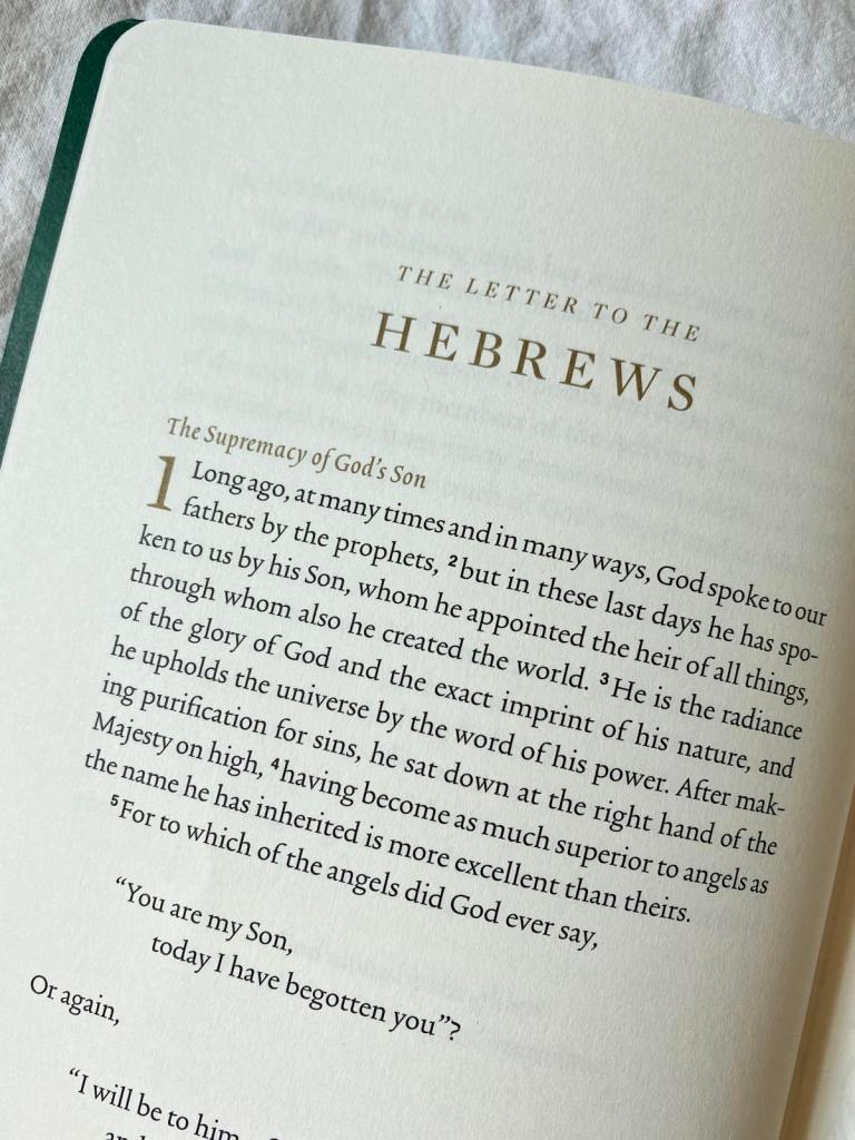 The letter to the Hebrews chapter 1