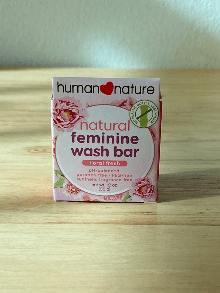 A box of human nature natural feminine wash bar