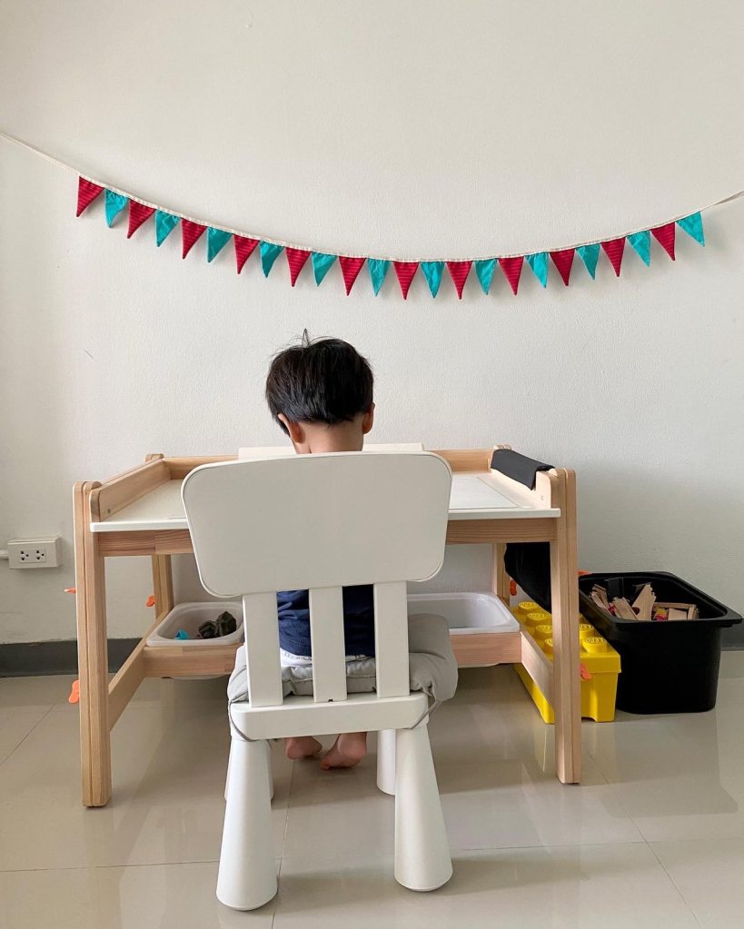 Little boy having play time