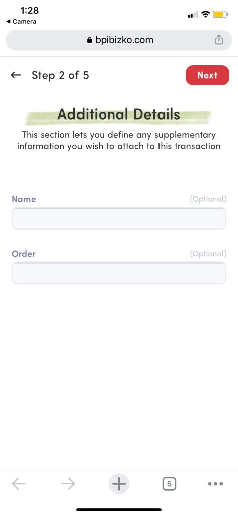Customizable payment link 