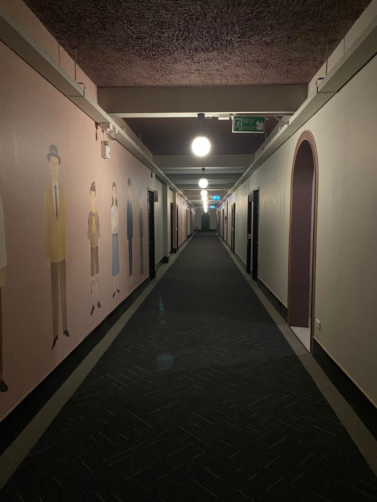 The hallway at Josh Hotel