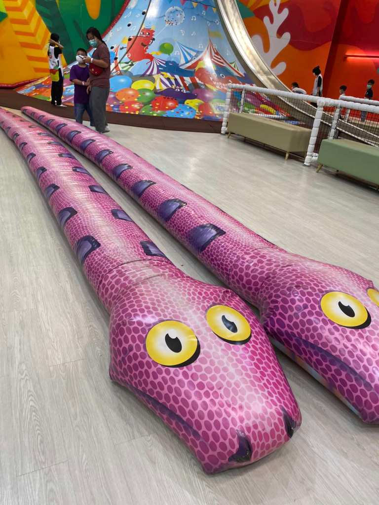 Giant snake toys in Harborland