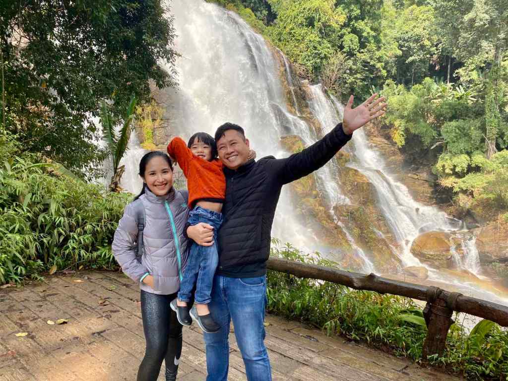 Family trip to wachirithan waterfall